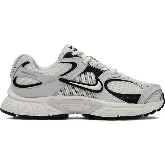 Men's Nike lace-up running sneaker, sail with black Swoosh and dark gray accents