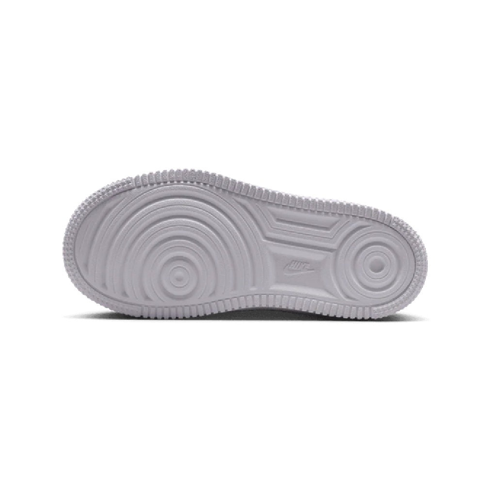 Kids' Nike Force 1 Low outsole, gray rubber tread for traction