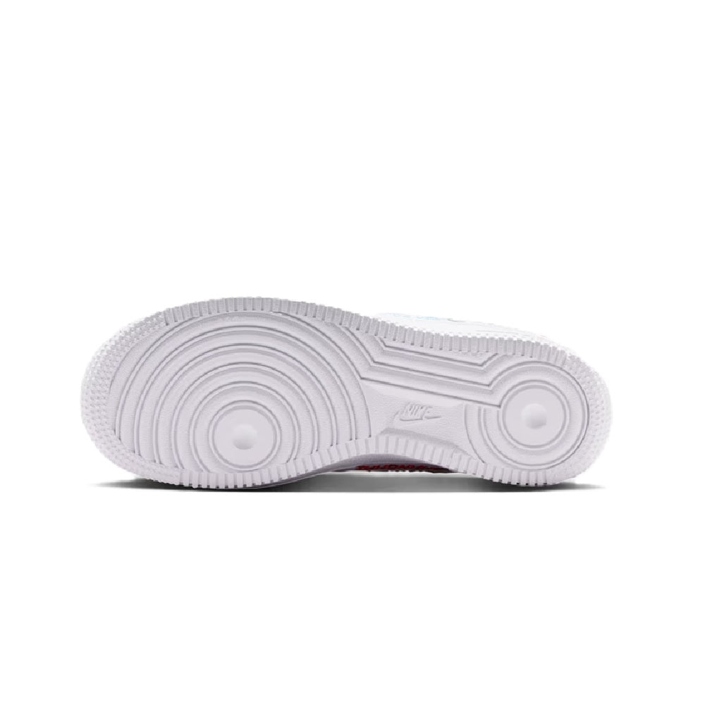White sneaker outsole tread for traction, side profile