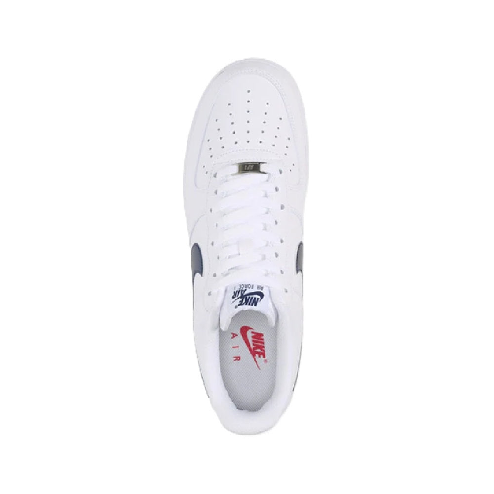 Nike Air Force 1 low-top sneakers, white toe cap with perforations and laced top