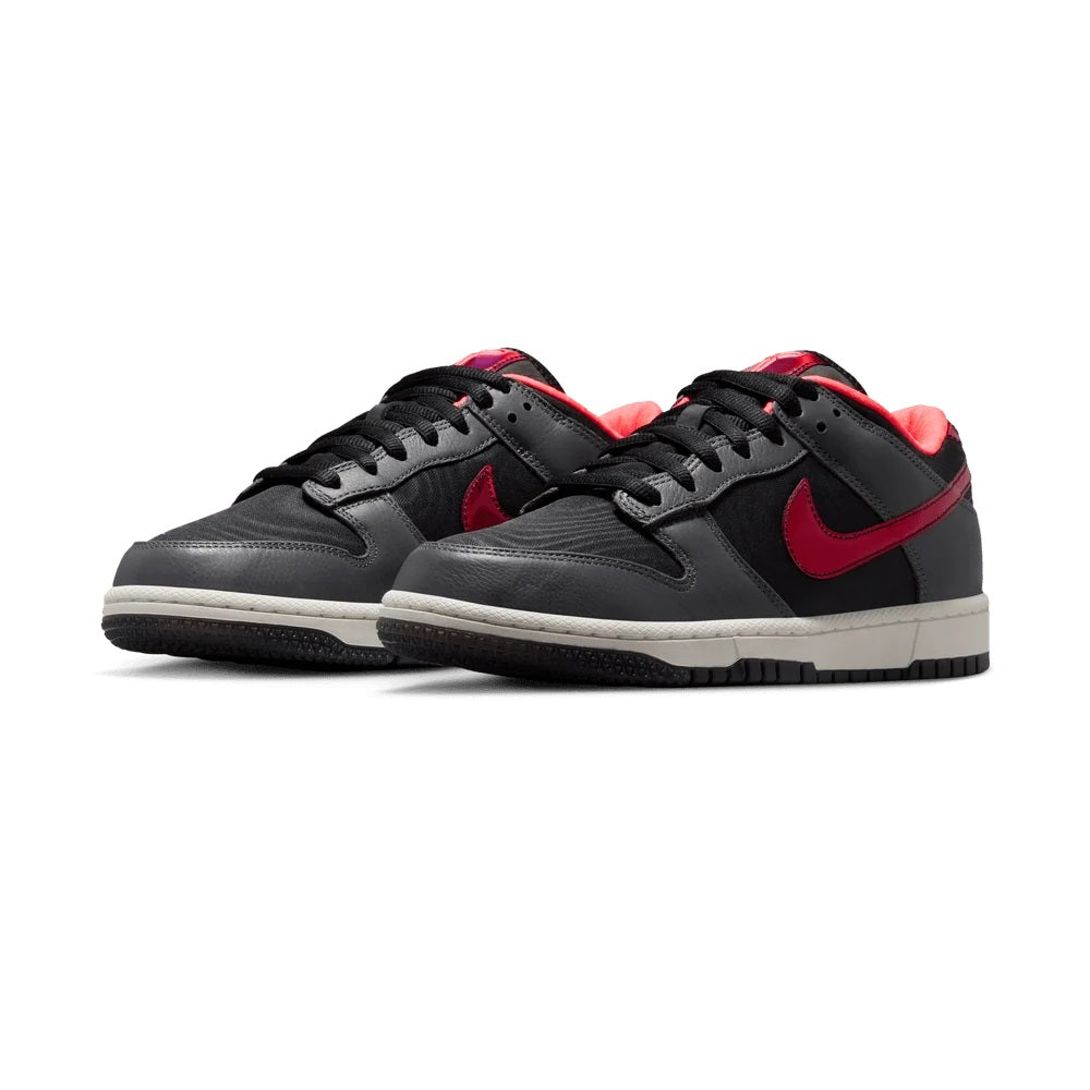 Pair of men's Nike Kobe Dunk Low Protro sneakers, black with red Swoosh and laces