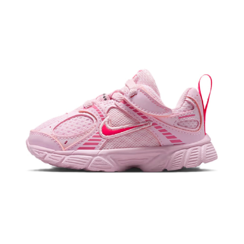 Toddler Nike V5 running shoes in pink with hook-and-loop straps and mesh upper