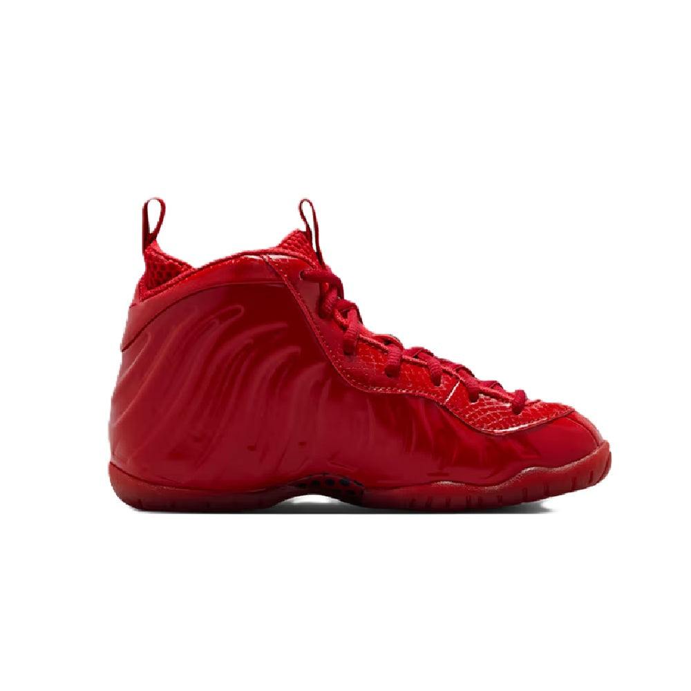 Kids' Nike high-top sneakers in red with lace-up front and side Swoosh