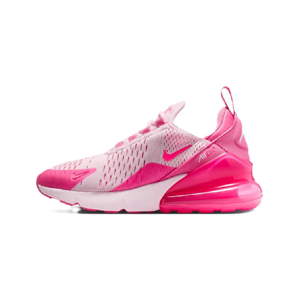 Kids' pink Air Max 270 sneakers with swoosh logo, lace-up mesh and Air cushion sole