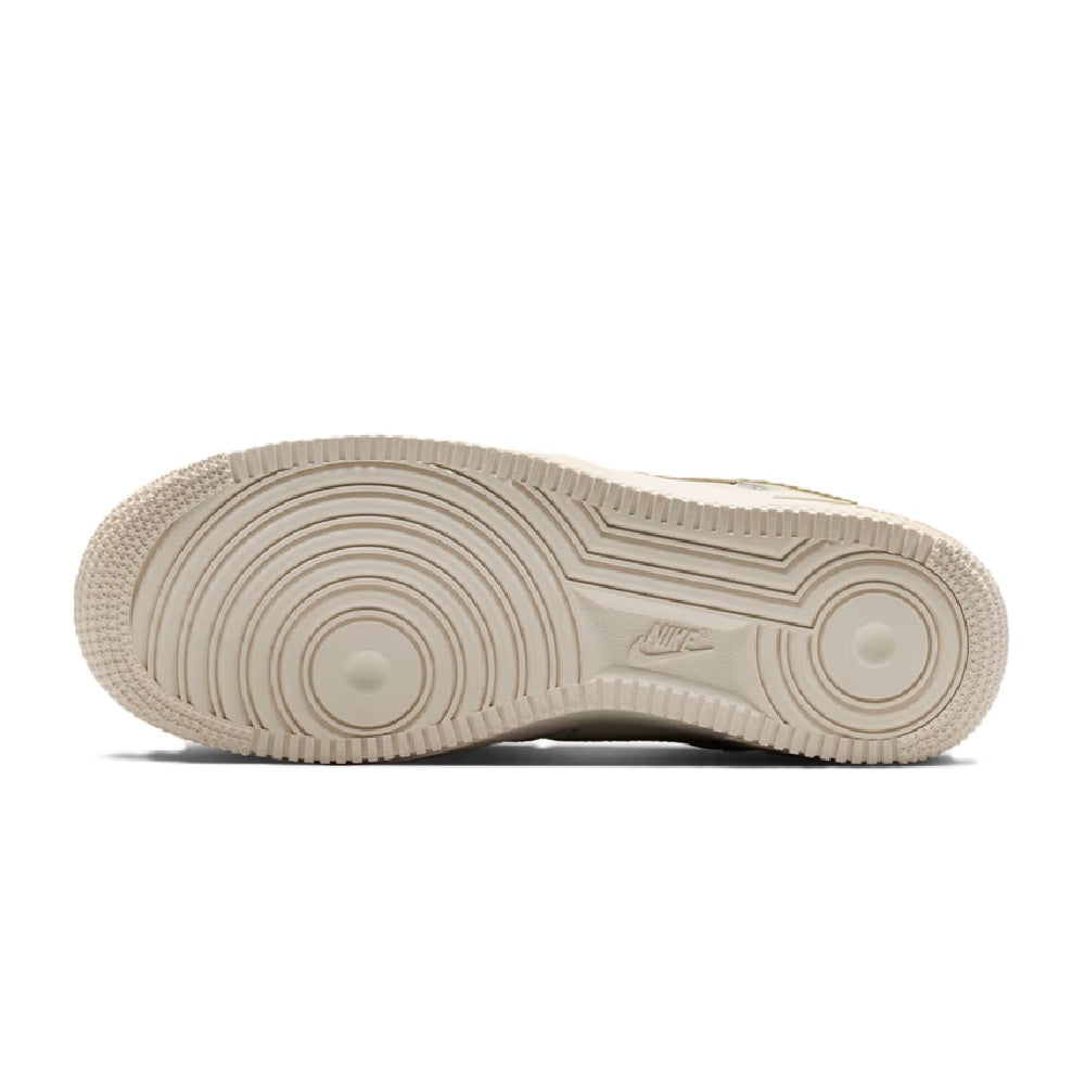 Nike Air Force 1 PRM rubber outsole with circular traction tread, pale oatmeal tone