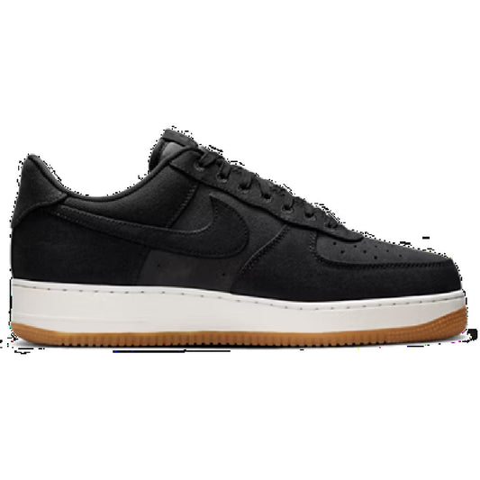Nike Air Force 1 low-top sneakers in black with white midsole and gum outsole