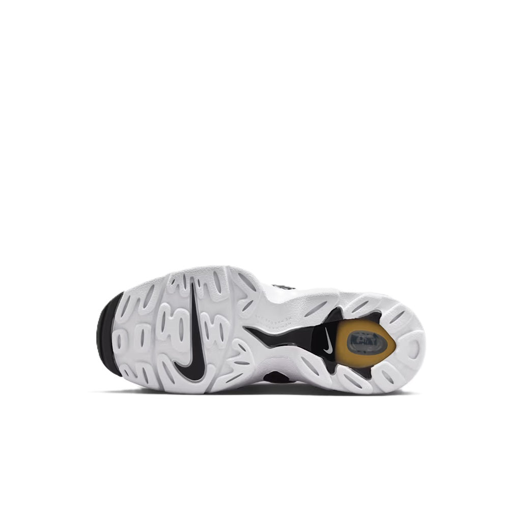 Big kid's Nike Air DT Max '96 Low sneakers, outsole view, white tread with black and gold label