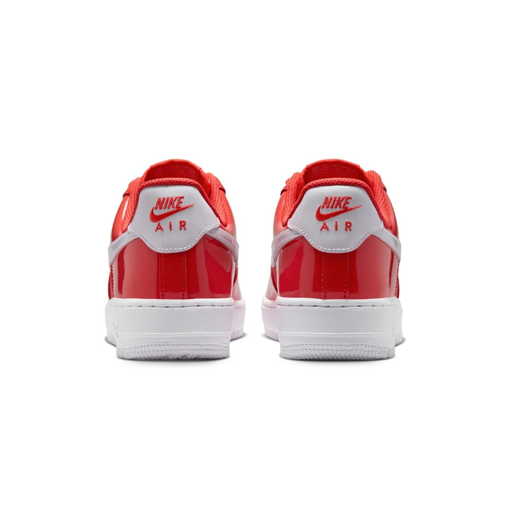 Nike Air Force 1 low-top sneakers, back view with Nike Air text on the heel