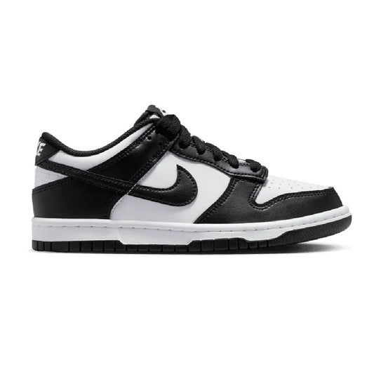 Kids' Nike Dunk Low sneakers, black and white lace-up low-top with Swoosh