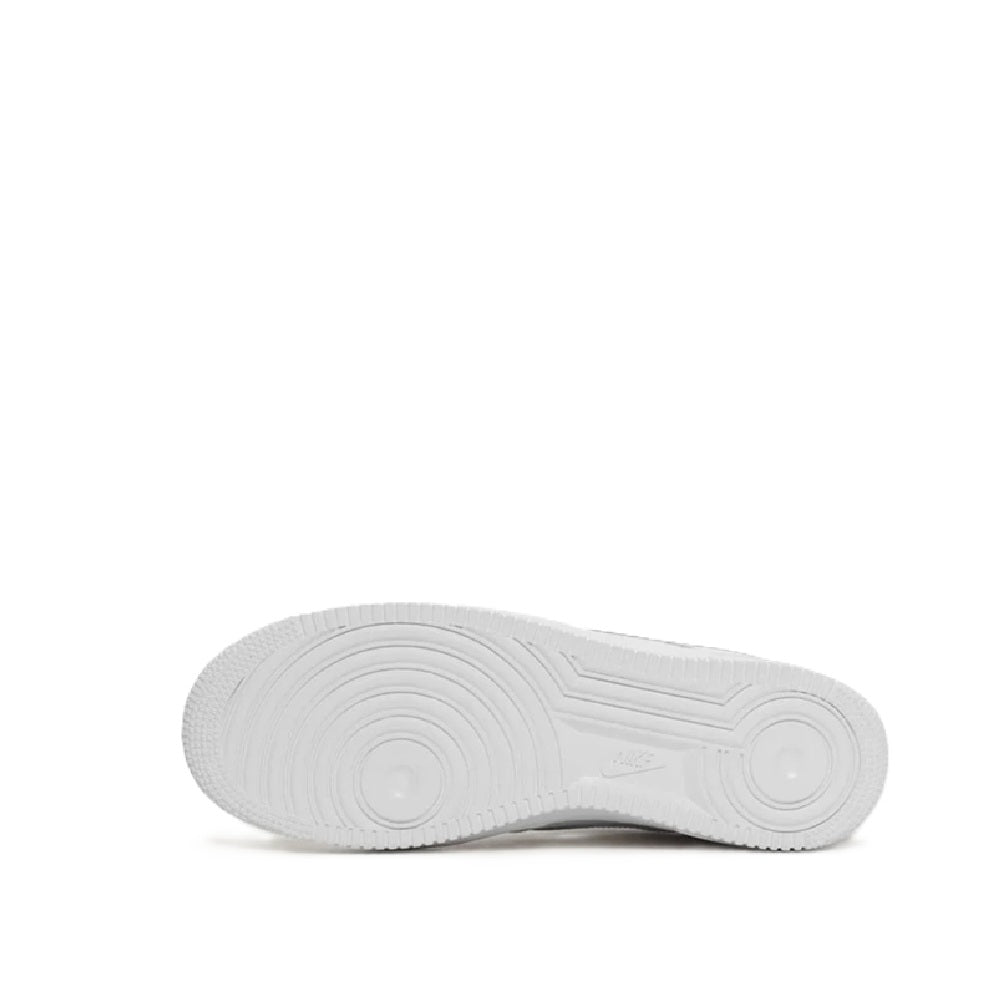 White Air Force 1 PRM rubber outsole tread, underside view