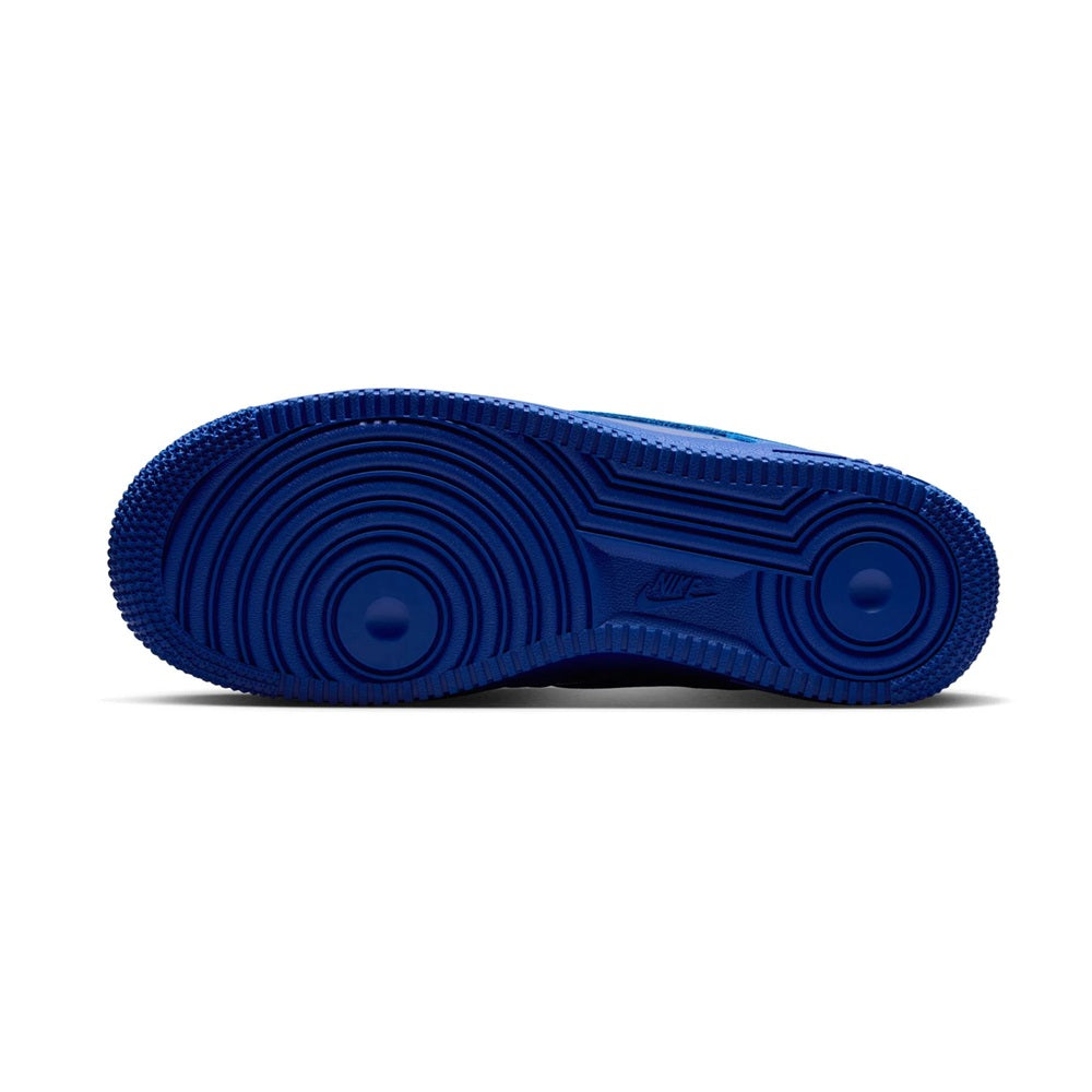 Nike Air Force 1 low outsole, royal blue tread with circular traction pattern