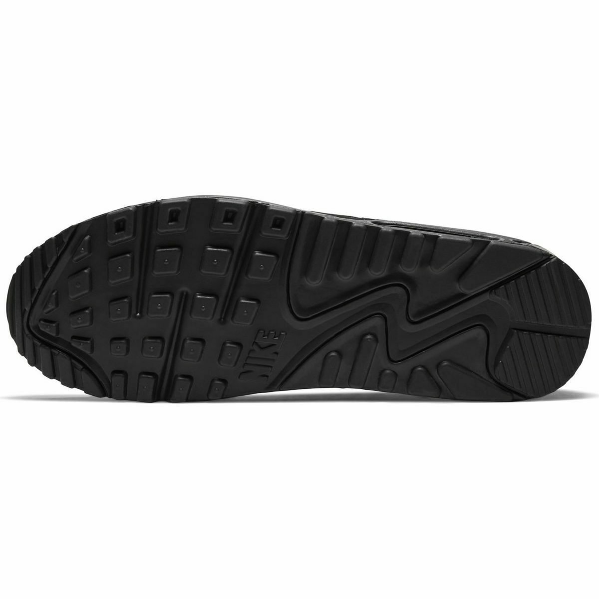 Nike Air Max 90 black rubber outsole with deep traction tread