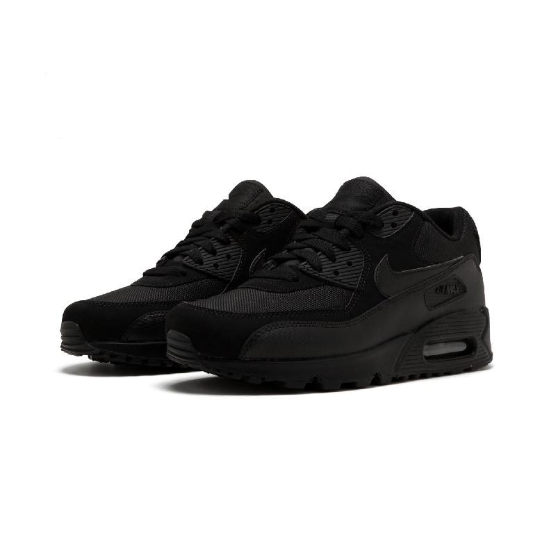 NIKE Air Max 90 running shoes in black, lace-up with visible air unit