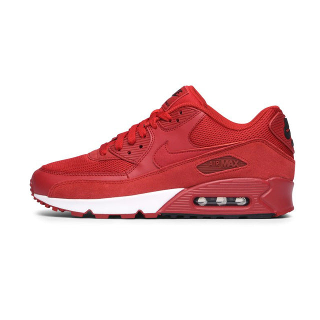 NIKE Air Max 90 running shoes in red with Air Max window on the sole