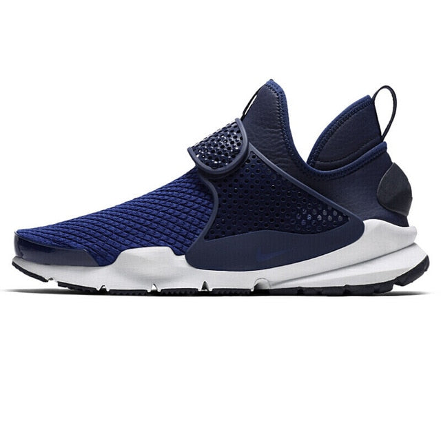 NIKE Sock Dart SE knit running shoe in navy blue with perforated side panel
