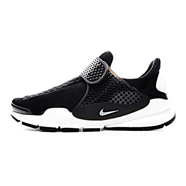 Nike Sock Dart men's running shoes, black mesh slip-on with white sole